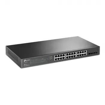 TP-Link JetStream 28-Port Gigabit Smart PoE+ Switch with 24-Port PoE+ and 4 SFP Slots
