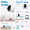 TP-Link Tapo C200C Pan/Tilt Home Security Wi-Fi Camera - 1080p Full HD, 360° Horizontal Range, Two-Way Audio, Night Vision up to 9m, MicroSD up to 256GB, White
