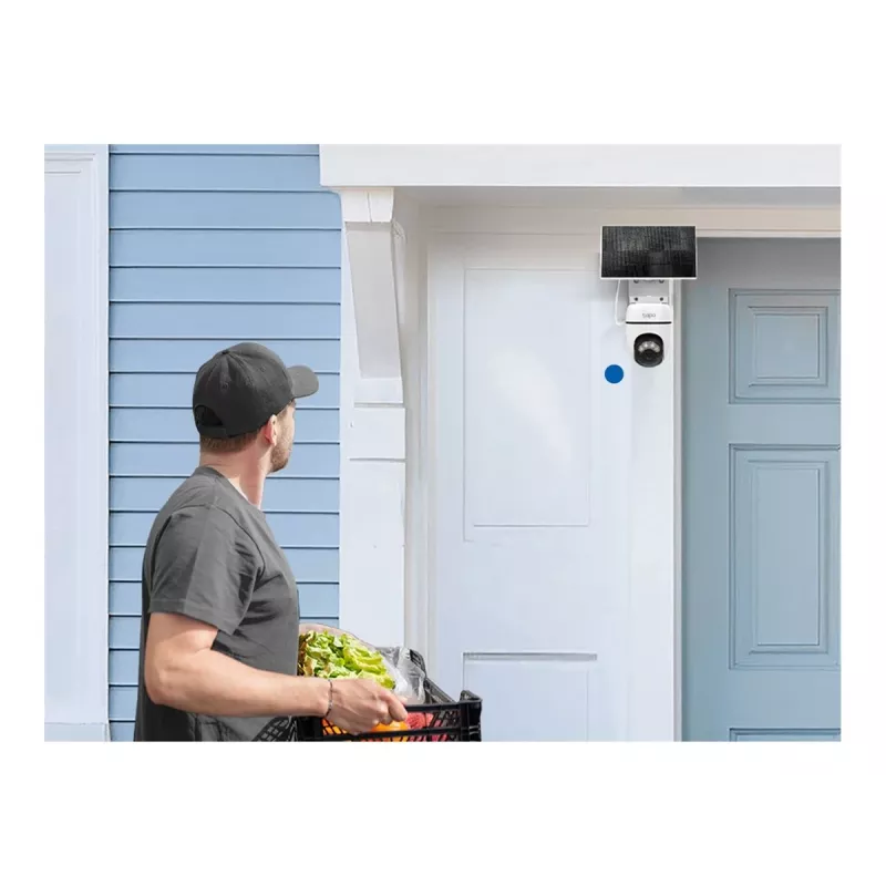 TP-Link Tapo TC90 KIT Solar-Powered Pan/Tilt Security Camera Kit, 2K QHD, Outdoor, Battery & Solar, IP65, Colour Night Vision, Wireless, 1 Camera