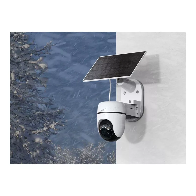 TP-Link Tapo TC90 KIT Solar-Powered Pan/Tilt Security Camera Kit, 2K QHD, Outdoor, Battery & Solar, IP65, Colour Night Vision, Wireless, 1 Camera