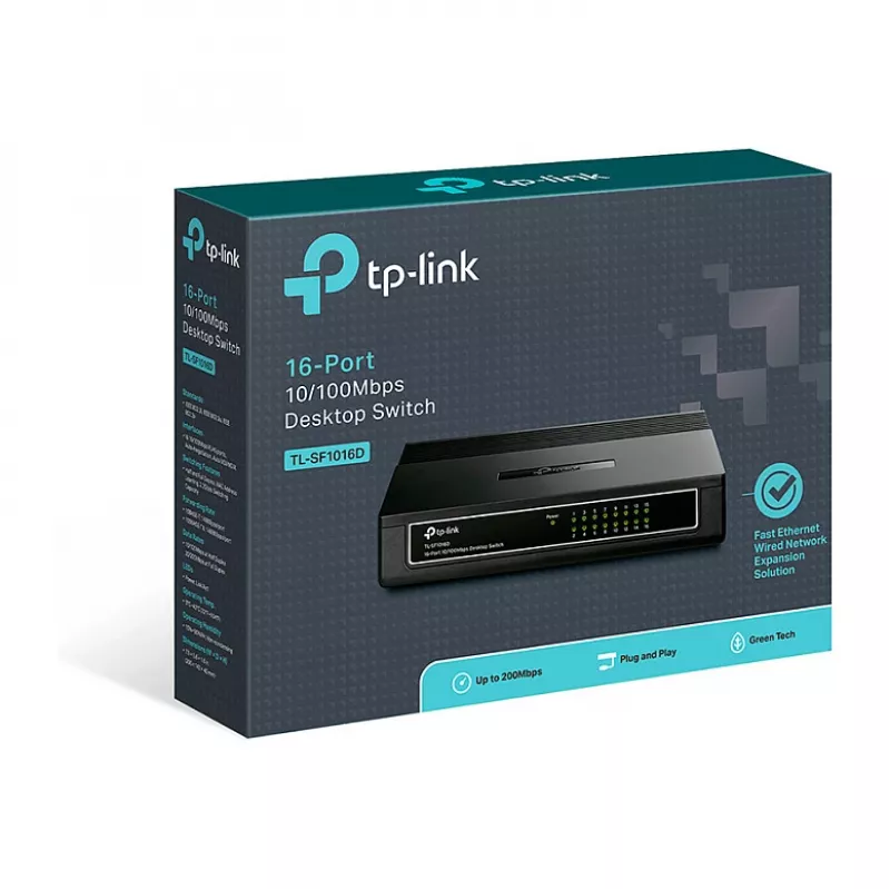 TP-Link TL-SF1016D 16-Port 10/100 Fast Ethernet Desktop Switch