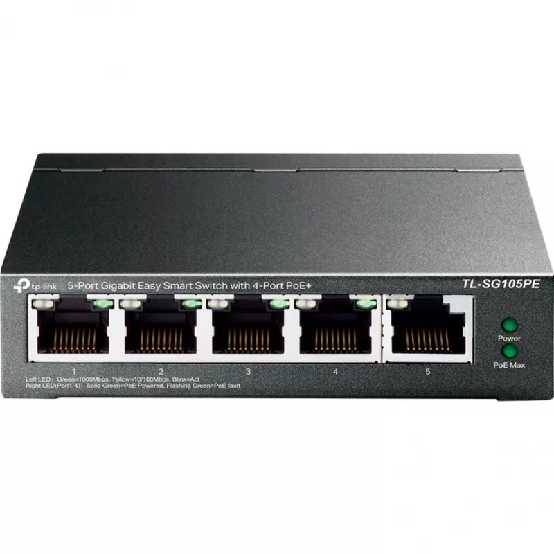 TP-Link TL-SG105PE Easy Smart Gigabit Switch with 4-Port PoE+