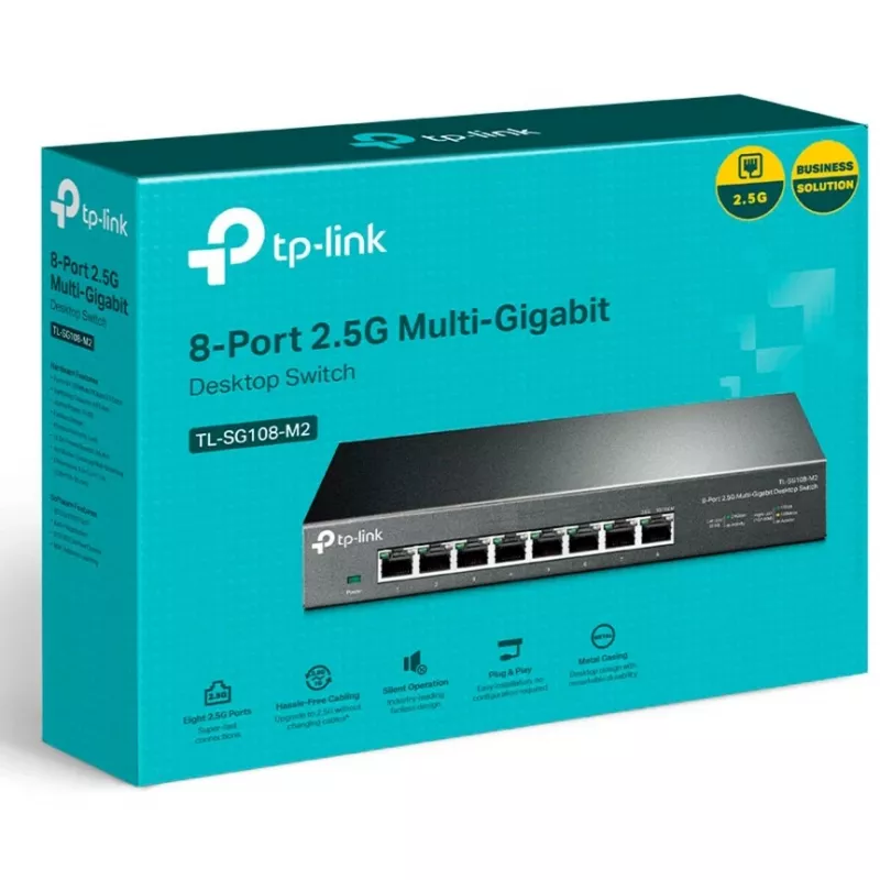 TP-Link TL-SG108-M2 V3.0 8-Port 2.5G Multi-Gigabit Unmanaged Switch