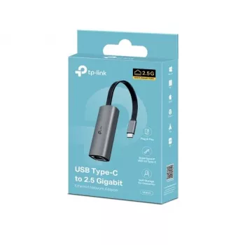 TP-Link UE302C USB-C to Gigabit Ethernet Adapter - 10/100/1000 Mbps, USB 3.0, Black