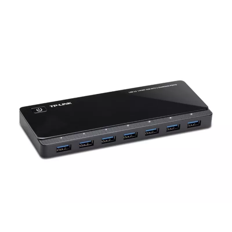 TP-LINK UH720 7-Port USB 3.0 Hub with 2 Smart Charging Ports - Black