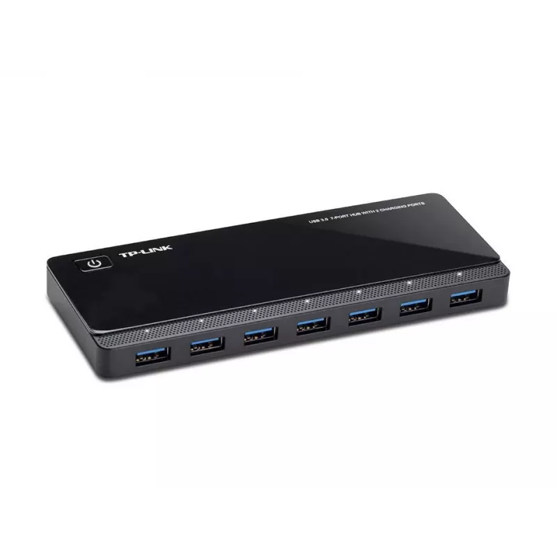 TP-LINK UH720 7-Port USB 3.0 Hub with 2 Smart Charging Ports - Black