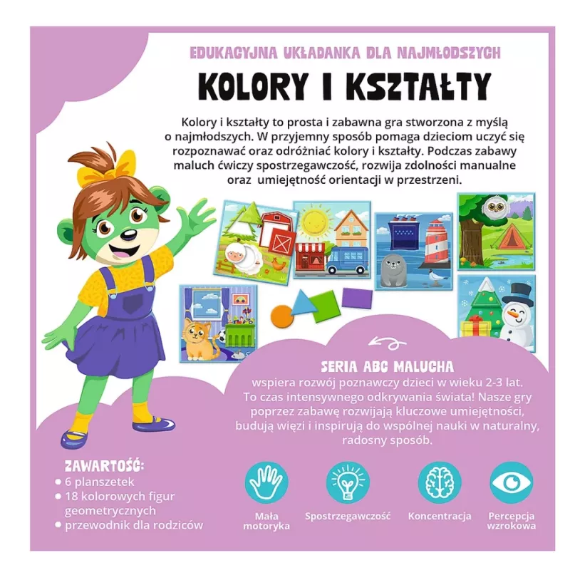 TREFL GRY Educational Game Colors and Shapes ABC for Toddlers Treflik Family Trefl 02904