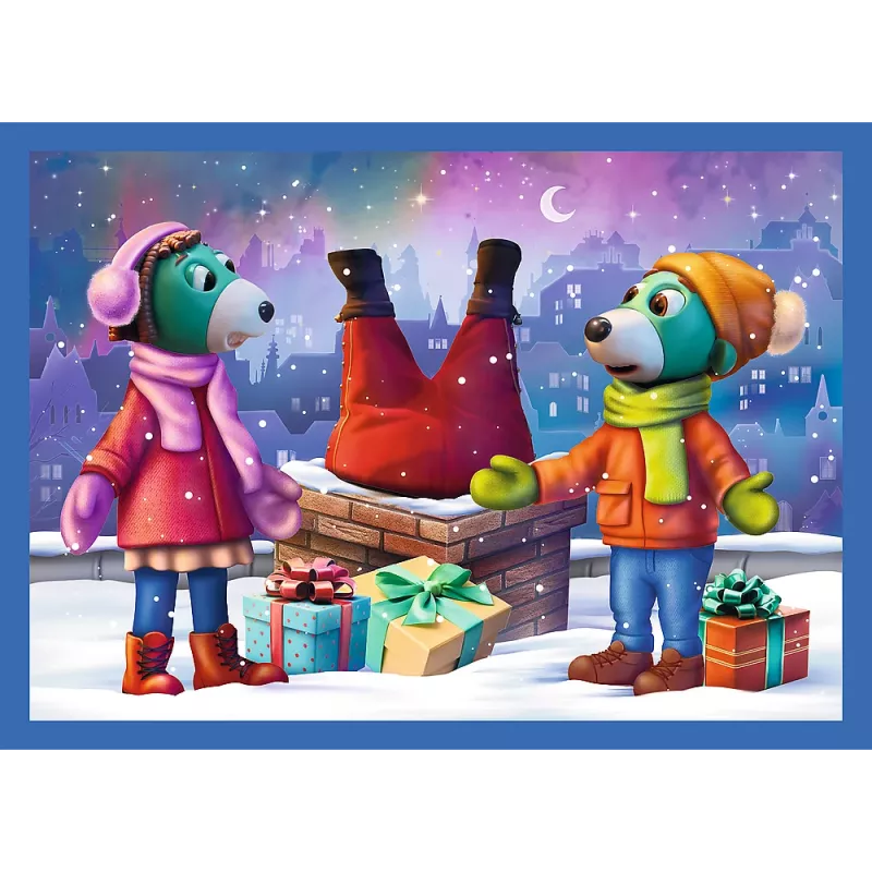 TREFL PUZZLE 4-in-1 Puzzle – It's Snowing at the Trefliks' – Trefl 34657