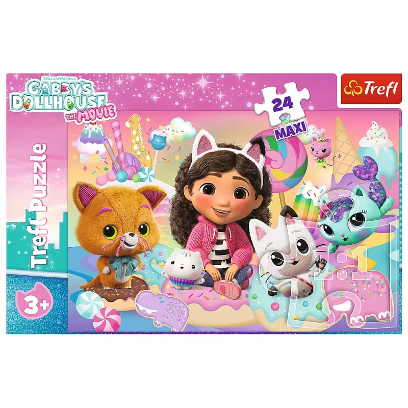 TREFL PUZZLE Puzzle – 24 Maxi – Gabby's Cat World – Trefl 14381