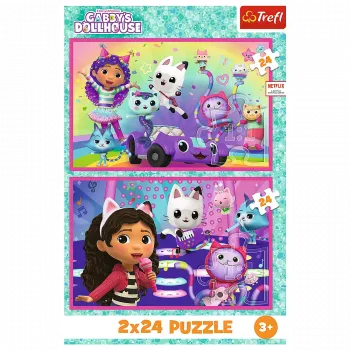 TREFL PUZZLE Puzzle - 2x24 - Fun with Gabby - Universal Gabbys Dollhouse Trefl 34433