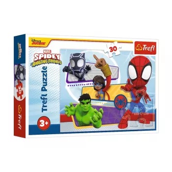 TREFL PUZZLE Puzzle – 30 – Brave Spidey – Spidey and His Friends – Marvel – Trefl 18322