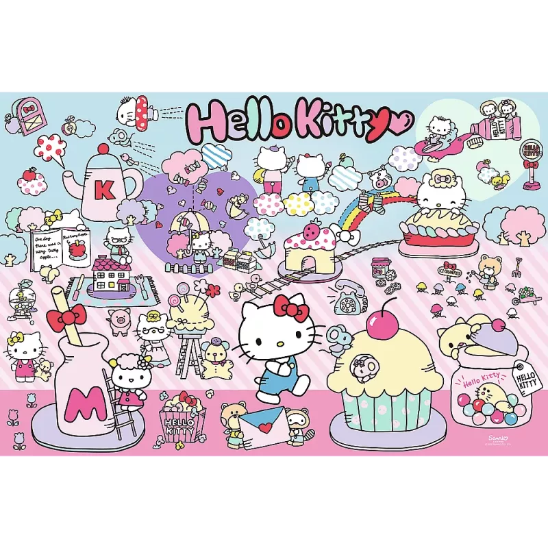 TREFL PUZZLE Puzzle – 300 Pieces – Discover the World of Hello Kitty – Hello Kitty Trefl 23031