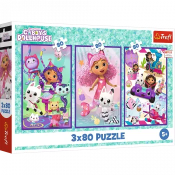 TREFL PUZZLE Puzzle 3x80 - Colorful Days of Gabby Trefl 34882