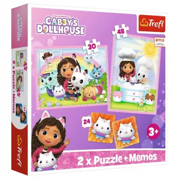TREFL PUZZLE Puzzle - 4 in 1 - Gabi with a Cat Friend - Gabi's Cat House - Trefl 93382
