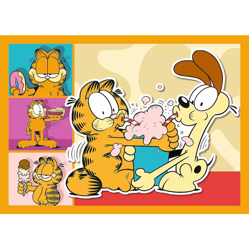 TREFL PUZZLE Puzzle 4-in-1 – Garfield Loves Lasagna – Trefl 34673