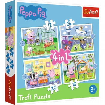 TREFL PUZZLE Puzzle 4in1 Holiday Memories Peppa Pig 34359