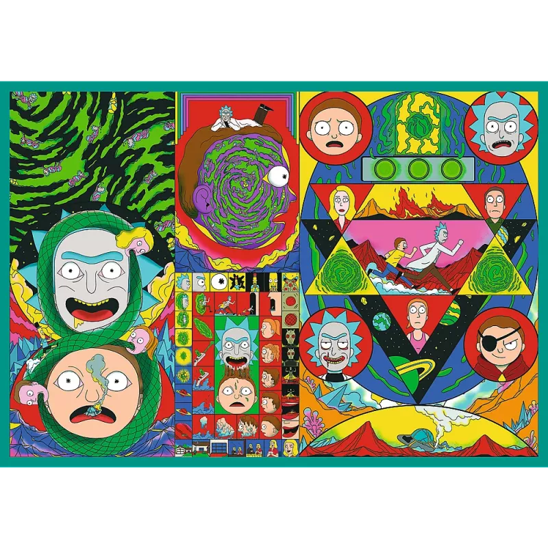 TREFL PUZZLE Puzzle - 4x250 - The Crazy World of Rick and Morty - Warner Rick and Morty Trefl 13338