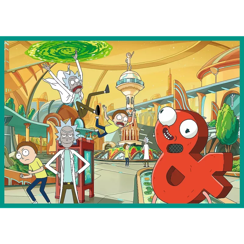 TREFL PUZZLE Puzzle - 4x250 - The Crazy World of Rick and Morty - Warner Rick and Morty Trefl 13338