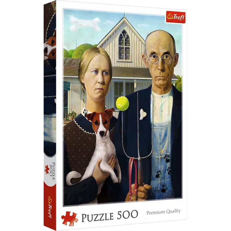 TREFL PUZZLE Puzzle - 500 - American Gothic: Dog Edition Trefl 37526
