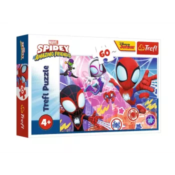 TREFL PUZZLE Puzzle – 60 – Heroic Adventure – Spidey and Super Friends – Marvel – Trefl 17410