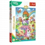 TREFL PUZZLE Puzzle with Glitter Treflik Family 100 pcs. Glitter Trefliki Trefl 14833