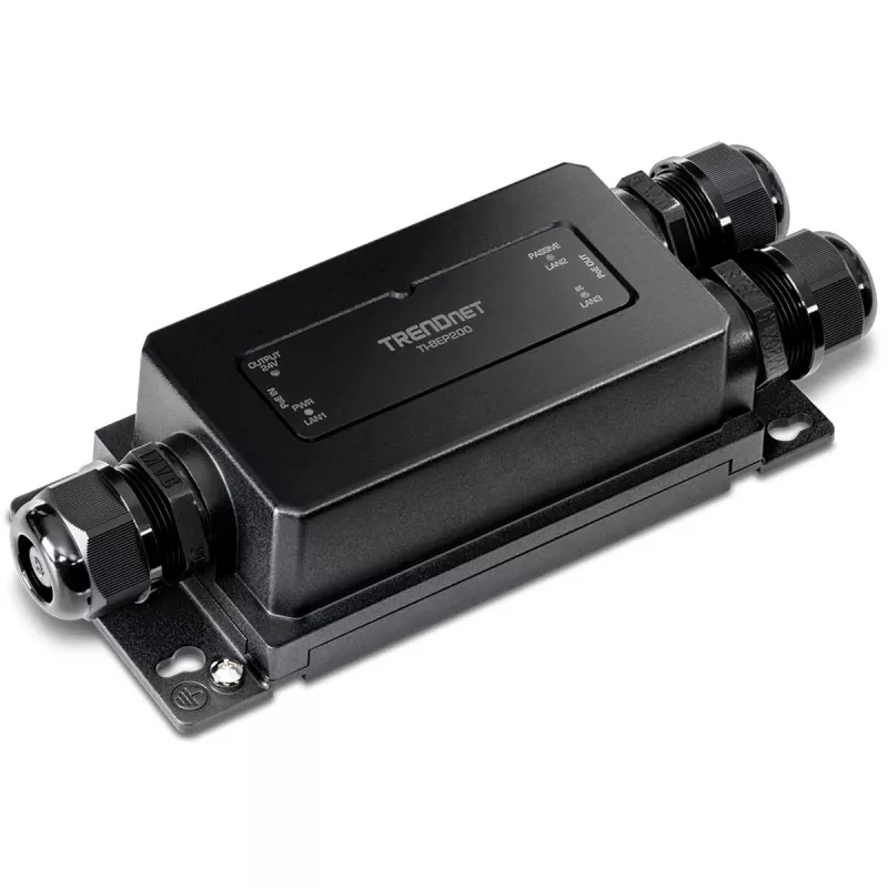 TRENDnet 2-Port Gigabit Industrial Active/Passive PoE+ Extender