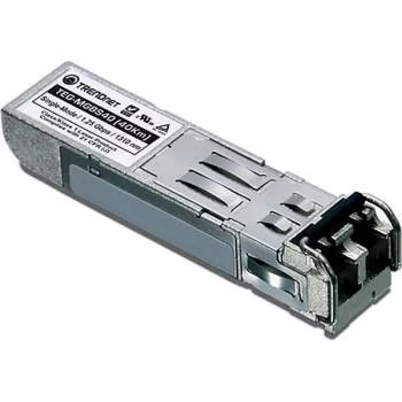 TRENDnet TEG-MGBS40 1000Base-LX SFP Transceiver Module, LC Duplex, 40km, 1310nm, Single-Mode