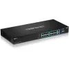 TRENDnet TPE-TG182F 18-Port Gigabit High Power PoE+ Switch, 16 PoE+ Ports, 240W Budget, 2 Uplinks, Rackmount