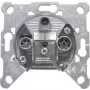 Triax GDM 12 Multimedia End Socket, 1x F-Connector, 1x IEC Male, 1x IEC Female, Flush-Mount, Metal Housing, Class A Shielding 306273