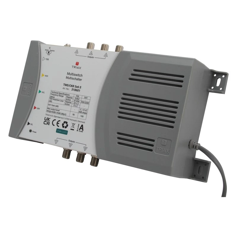 TRIAX TMS 5/6S Multiswitch 4 SAT + 1 TER Input, 6 Outputs