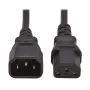 Tripp PDU Power Cord C13 to C14 10A 250V H05VV-F 2m (6.6ft) Black