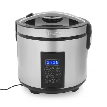 Tristar RK-6138 Digital Rice and Steam Cooker, 1.5 L, 500 W, Stainless Steel and Plastic, Black
