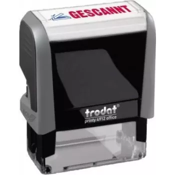 Trodat ECO Printy Office 4912 Self-Inking Text Stamp, 47 x 18 mm, Black Ink, Recycled Plastic 128725