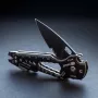 True Utility Smartknife+ Folding Multi-tool Knife with 8 Functions, Black (TU6869)