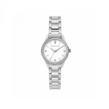 Trussardi T-Light Women's Quartz Watch R2453151520 30mm Silver Stainless Steel Mesh