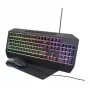 Trust GXT 791 Wired Gaming Keyboard and Mouse Combo - QWERTZ German Layout, Rainbow Backlight, 2400 DPI Optical Mouse, Black 25284