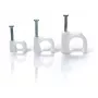 TRYTYT FLOP-O7 Round Cable Clip with Nail, 7 mm, White, 100 pcs