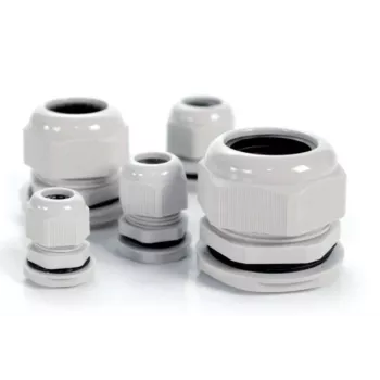 TRYTYT PG-16 Light Grey Cable Gland with Strain Relief IP68 (1 pc)