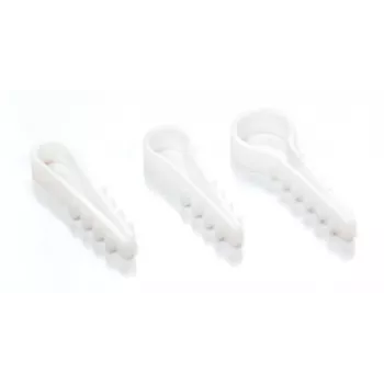TRYTYT UWO-10 Round Cable Clips, 100-Pack, White, 10 mm Max, Nail-in, PP with Galvanized Steel Nail