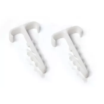 TRYTYT UWT-1 Dual Flat Cable Clip with Steel Nail, White, 100 pcs
