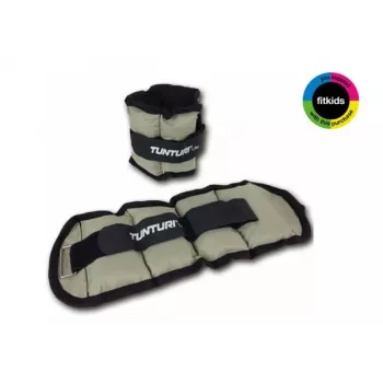 Tunturi Ankle & Wrist Weights 1kg x2, Grey, Neoprene with Velcro