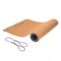 Tunturi Cork TPE Yoga Mat 183 x 61 cm 4 mm Natural Cork Black