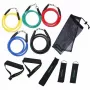 Tunturi Exercise Multifunctional Resistance Band Set - 5 Colour-Coded Bands with Handles, Ankle Straps, Door Anchor & Bag