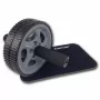 Tunturi Exercise Wheel Deluxe 14TUSFU270 – Ab Roller with Knee Mat, Ergonomic Handles, 180 mm Wheel, Black/Red