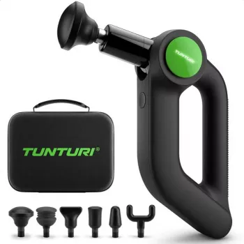 Tunturi MG70 Massage Gun Pro - Percussion Massager, 20 Speeds, 6 Attachments, 2500mAh Battery