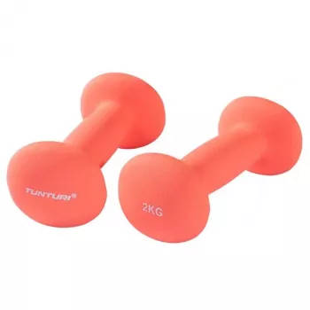 Tunturi Neoprene Dumbbells 2 kg Pair Red