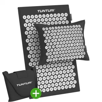 Tunturi Pro Acupressure Mat and Pillow Set, Black