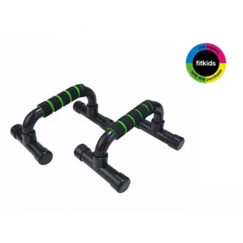 Tunturi Push Up Bar - Black, Set of 2, Steel Frame with Ergonomic PVC Foam Handles