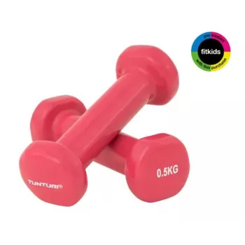 Tunturi Vinyl Dumbbells 0.5 kg, Pink, 2 pcs