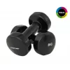 Tunturi Vinyl Dumbbells 5 kg Pair Black - Cast Iron Core, Non-Slip Ergonomic Grip